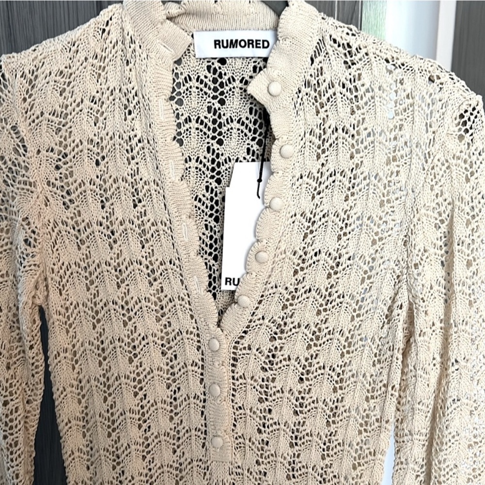 NWT RUMORED Ventura Crochet Maxi Dress - Picture 9 of 10
